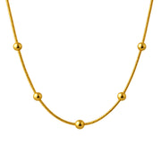 Radiant Beads Necklace / Golden Bead Necklace